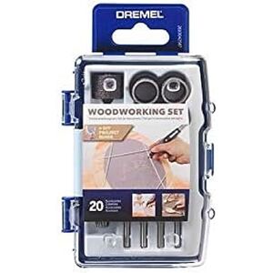 Dremel 681 Woodworking Set, Accessory Kit with 20 Rotary Tool Accessories for Woodworking Dremel 681 Woodworking Set, Accessory Kit with 20 Rotary Tool Accessories for Woodworking