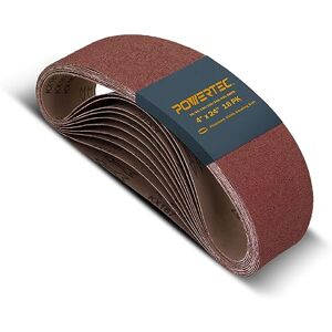 POWERTEC 4 x 24 Inch Sanding Belts, 3 Each of 60 80 120 150 240 400 Grits, 18PK, Aluminum Oxide Belt Sander Sanding Belt Assortment, Sandpaper for Makita Belt Sander (110008) POWERTEC 4 x 24 Inch Sanding Belts, 3 Each of 60 80 120 150 240 400 Grits, 18PK, Aluminum Oxide Belt Sander Sanding Belt Assortment, Sandpaper for Makita Belt Sander (110008)