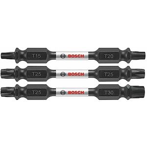 Bosch ITDETV2503 3-Piece 2-1/2 In. Impact Tough Double-Ended Screwdriving Bit Assorted Set Bosch ITDETV2503 3-Piece 2-1/2 In. Impact Tough Double-Ended Screwdriving Bit Assorted Set