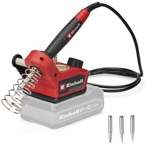 Einhell Cordless Soldering Iron 18V Power X-Change, 200–480 °C, for Soldering, LCD Display, Incl. 2X Pointed Tips, 1x Flat Tip & Solder, Without Battery TE-SI 18/480 Li E Solo Einhell Cordless Soldering Iron 18V Power X-Change, 200–480 °C, for Soldering, LCD Display, Incl. 2X Pointed Tips, 1x Flat Tip & Solder, Without Battery TE-SI 18/480 Li E Solo