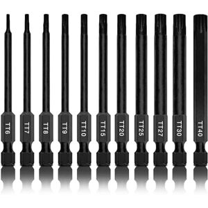 Neiko 01149A Torx Head Drill Bit Set, 11-Piece Sizes TT6 to TT40 Tamperproof Magnetic Torx Bits 3 Quick Release Shanks Premium S2 Steel Compatible with Power Drills and Impact Drivers Neiko 01149A Torx Head Drill Bit Set, 11-Piece Sizes TT6 to TT40 Tamperproof Magnetic Torx Bits 3 Quick Release Shanks Premium S2 Steel Compatible with Power Drills and Impact Drivers