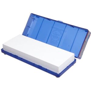 Symantec -Saint Gobain Abrasives 89507 Japanese-Type 4000 Grit Waterstone for Fast Sharpening and Ultra Fine Finishes, Silicon Carbide/Aluminum Oxide Abrasives, 8"L x 3"W x 1"H, Blue Plastic Hinged Box Symantec -Saint Gobain Abrasives 89507 Japanese-Type 4000 Grit Waterstone for Fast Sharpening and Ultra Fine Finishes, Silicon Carbide/Aluminum Oxide Abrasives, 8"L x 3"W x 1"H, Blue Plastic Hinged Box