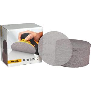 Mirka Abranet 9A-241-080 6 Inch 80 Grit Mesh Abrasive Dust Free Sanding Box of 50 Discs, Light Gray Mirka Abranet 9A-241-080 6 Inch 80 Grit Mesh Abrasive Dust Free Sanding Box of 50 Discs, Light Gray