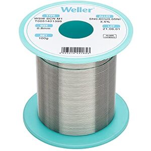 Weller WSW SCN M1 (T0051401399) Lead Free Solder Wire, Ø 0.8mm, Alloy Sn99.3Cu0.6Ni0.05, Flux Content 3.5%, 100g Weller WSW SCN M1 (T0051401399) Lead Free Solder Wire, Ø 0.8mm, Alloy Sn99.3Cu0.6Ni0.05, Flux Content 3.5%, 100g