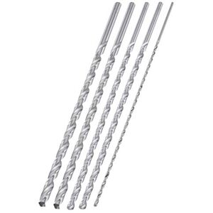 Neiko 10047A Extra Long Drill Bit Set 5-Piece M2 HSS Steel 12-Inch Length 1/8, 3/16, 1/4, 5/16, and 3/8-Inch Neiko 10047A Extra Long Drill Bit Set 5-Piece M2 HSS Steel 12-Inch Length 1/8, 3/16, 1/4, 5/16, and 3/8-Inch