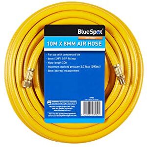 Blue Spot Tools Bluespot 07952 10m x 8mm Air Hose with 1/4" BSP Fittings Blue Spot Tools Bluespot 07952 10m x 8mm Air Hose with 1/4" BSP Fittings