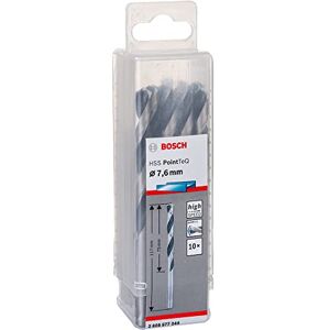 Bosch Professional 10-Piece PointTeQ HSS Twist Drill Bit (for Metal, 7.6 x 75 x 117 mm, Drill Driver Accessories) Bosch Professional 10-Piece PointTeQ HSS Twist Drill Bit (for Metal, 7.6 x 75 x 117 mm, Drill Driver Accessories)