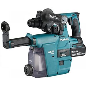 Makita DHR242RTJW 18v Li-ion LXT Brushless 24mm SDS-Plus Rotary Hammer Complete with 2 x 5.0 Ah Li-ion Batteries, Charger and Dust Extraction System, Supplied in a Makpac Case Makita DHR242RTJW 18v Li-ion LXT Brushless 24mm SDS-Plus Rotary Hammer Complete with 2 x 5.0 Ah Li-ion Batteries, Charger and Dust Extraction System, Supplied in a Makpac Case
