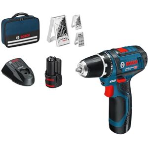 Bosch 12V System Cordless Screwdriver GSR 12V-15 (incl. 2x2.0 Battery+Charger, 39 Pieces Accessory Set, in Bag) Amazon Exclusive Set Bosch 12V System Cordless Screwdriver GSR 12V-15 (incl. 2x2.0 Battery+Charger, 39 Pieces Accessory Set, in Bag) Amazon Exclusive Set