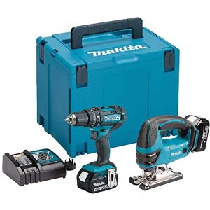 Makita DLX2134TJ 18V Li-ion LXT 2 Piece Combo Kit Comprising DHP482Z and DJV180Z Complete with 2 x 5.0 Ah Batteries and Charger Supplied in a Makpac Case Makita DLX2134TJ 18V Li-ion LXT 2 Piece Combo Kit Comprising DHP482Z and DJV180Z Complete with 2 x 5.0 Ah Batteries and Charger Supplied in a Makpac Case