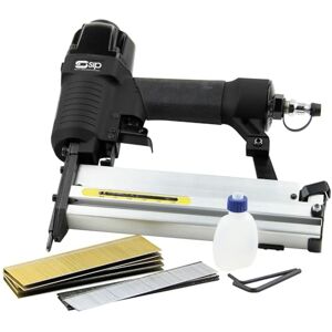 SIP 2-in-1 Air Nailer and Stapler Kit, Brad Nailer Gun 18 Gauge 58-102psi (4-7bar) 100 Nail Magazine SIP 2-in-1 Air Nailer and Stapler Kit, Brad Nailer Gun 18 Gauge 58-102psi (4-7bar) 100 Nail Magazine