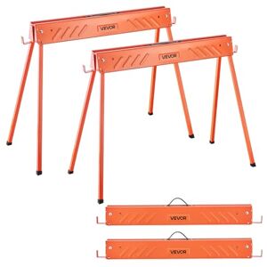 VEVOR Saw Horses, 2 Pack Folding Work Horses, 660 lbs Load Capacity Sawhorse with Heavy Duty Legs, All-Metal Portable Saw Horse with Non-Slip Foot Pads, for Woodworking, Carpenters & Contractors VEVOR Saw Horses, 2 Pack Folding Work Horses, 660 lbs Load Capacity Sawhorse with Heavy Duty Legs, All-Metal Portable Saw Horse with Non-Slip Foot Pads, for Woodworking, Carpenters & Contractors