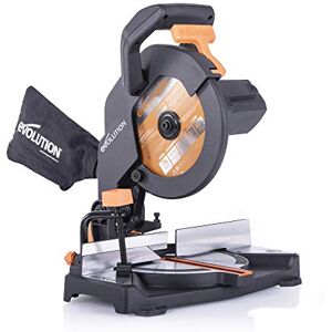 Evolution Power Tools R210CMS Compound Miter Saw Multi-Material Cutting TCT Blade Included Cuts Wood Metal Plastic & More, 45° 45° Degree Miter & 45˚ Degree Bevel Angles, 1200W, 210mm Evolution Power Tools R210CMS Compound Miter Saw Multi-Material Cutting TCT Blade Included Cuts Wood Metal Plastic & More, 45° 45° Degree Miter & 45˚ Degree Bevel Angles, 1200W, 210mm