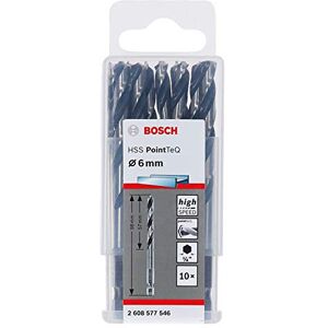 Bosch Professional 10pc PointTeQ Hex Drill Bit (for Metal, Ø: 6.0 mm, Total Length: 98 mm, ¼’’ Hex Shank, Accessory for Impact Drivers and Drill Drivers) Bosch Professional 10pc PointTeQ Hex Drill Bit (for Metal, Ø: 6.0 mm, Total Length: 98 mm, ¼’’ Hex Shank, Accessory for Impact Drivers and Drill Drivers)