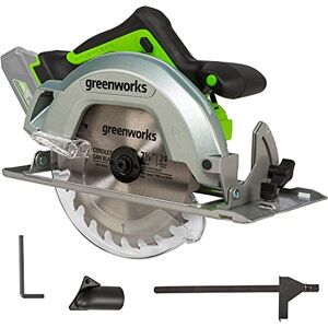 Greenworks GD24KS Cordless Circular Saw, 4500RPM, 185cm Blade, 64mm Cutting Depth, 3 Year Guarantee Greenworks GD24KS Cordless Circular Saw, 4500RPM, 185cm Blade, 64mm Cutting Depth, 3 Year Guarantee