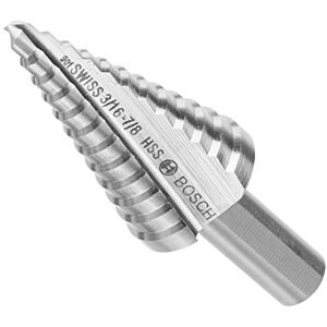 Bosch SDC2 3/16 In. to 7/8 In. High-Speed Steel Turbo Step Drill Bit Bosch SDC2 3/16 In. to 7/8 In. High-Speed Steel Turbo Step Drill Bit