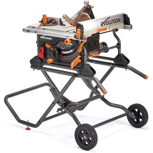 Evolution Power Tools R255TBLX Table Saw With Stand (Next Gen Rage 5-S) Multi-Material Cutting Blade Included Cuts Wood Metal Plastic, 45˚ Bevel, +/- 60˚ Mitre Angle, 85mm Cut Depth, 1650w Motor, 240v Evolution Power Tools R255TBLX Table Saw With Stand (Next Gen Rage 5-S) Multi-Material Cutting Blade Included Cuts Wood Metal Plastic, 45˚ Bevel, +/- 60˚ Mitre Angle, 85mm Cut Depth, 1650w Motor, 240v