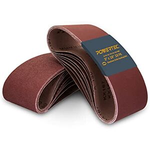 POWERTEC 110808 3 x 18 Inch Sanding Belts Aluminum Oxide Sanding Belt Assortment, 3 Each of 60 80 120 150 240 400 Grits Premium Sandpaper for Portable Belt Sander – 18 Pack POWERTEC 110808 3 x 18 Inch Sanding Belts Aluminum Oxide Sanding Belt Assortment, 3 Each of 60 80 120 150 240 400 Grits Premium Sandpaper for Portable Belt Sander – 18 Pack