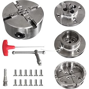 Tenfer Wood Lathe Chuck Set 1" x 8 tpi, 4 inch 4 jaw self-Centering Woodturning Chuck for Lathe Tenfer Wood Lathe Chuck Set 1" x 8 tpi, 4 inch 4 jaw self-Centering Woodturning Chuck for Lathe