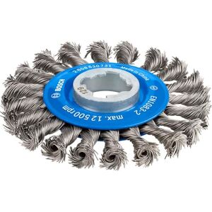 Bosch 1x PRO Steel Longlife Wire Wheel, Knotted Wire for Small Angle Grinder and X-Lock (for Steel, Ø 115 mm, Professional Accessory Small Angle Grinder) Bosch 1x PRO Steel Longlife Wire Wheel, Knotted Wire for Small Angle Grinder and X-Lock (for Steel, Ø 115 mm, Professional Accessory Small Angle Grinder)