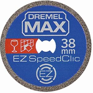 Dremel MAX High Performance Cutting Wheel (SC545DM) Diamond Coated Cutting Disc with EZ SpeedClic System, 38mm, Max Life Durability Dremel MAX High Performance Cutting Wheel (SC545DM) Diamond Coated Cutting Disc with EZ SpeedClic System, 38mm, Max Life Durability