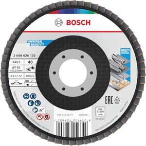 Bosch 15x X451 Flap Disc, G40, G60 (for Steel, Aluminium, Ø 115 mm, Grit 40, Professional Accessory Small Angle Grinder) Bosch 15x X451 Flap Disc, G40, G60 (for Steel, Aluminium, Ø 115 mm, Grit 40, Professional Accessory Small Angle Grinder)
