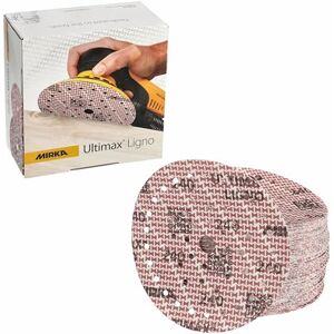 Mirka Ultimax Ligno Ø 150mm sanding discs Hook & Loop Multifit/grit 240/100 pieces/multi-perforation/for sanding wooden surfaces Mirka Ultimax Ligno Ø 150mm sanding discs Hook & Loop Multifit/grit 240/100 pieces/multi-perforation/for sanding wooden surfaces
