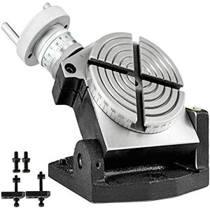 VEVOR Rotary Table 4 INCH/100 MM Horizontal Vertical Rotary Table 4-Slot Rotary Table for Milling Machine MT-2 Rotary Table for Milling 360 Degrees Precision Rotary Table for Milling Drilling Vise VEVOR Rotary Table 4 INCH/100 MM Horizontal Vertical Rotary Table 4-Slot Rotary Table for Milling Machine MT-2 Rotary Table for Milling 360 Degrees Precision Rotary Table for Milling Drilling Vise