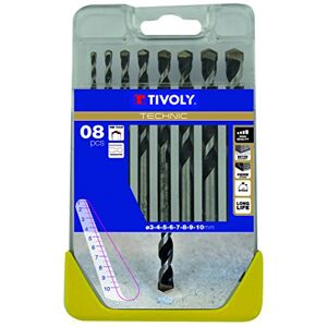 Tivoly B33 – Pack of 8 Bits for Construction Materials Hard, Diameter of 3, 4, 5, 6, 7, 8, 9, 10 mm Tivoly B33 – Pack of 8 Bits for Construction Materials Hard, Diameter of 3, 4, 5, 6, 7, 8, 9, 10 mm