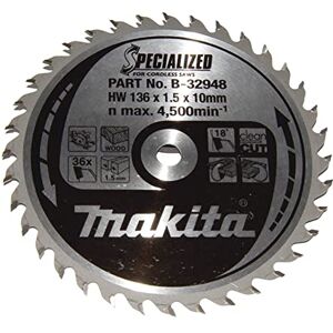 Makita B-32948 Specialized Blade for Cordless Saws 136x10x36T Makita B-32948 Specialized Blade for Cordless Saws 136x10x36T