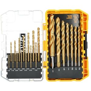 DeWalt Titanium Nitride Coated, 21-Piece (DW1361),Yellow Titanium Pilot Point Drill Bit Set DeWalt Titanium Nitride Coated, 21-Piece (DW1361),Yellow Titanium Pilot Point Drill Bit Set