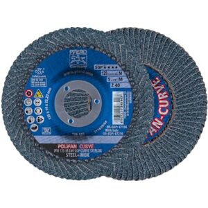 PFERD PFR125Z40SGPCURVEM Z Flap Disc, Multi-Colour, Medium, 125 mm PFERD PFR125Z40SGPCURVEM Z Flap Disc, Multi-Colour, Medium, 125 mm