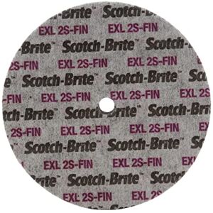 3M Scotch-Brite(TM) EXL Unitized Wheel, Silicon Carbide, 5000 rpm, 6 Diameter, 1/2 Arbor, 2S Fine Grit (Pack of 8) 3M Scotch-Brite(TM) EXL Unitized Wheel, Silicon Carbide, 5000 rpm, 6 Diameter, 1/2 Arbor, 2S Fine Grit (Pack of 8)