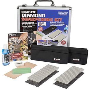Trend Complete Diamond Sharpening Kit with 2x Diamond Bench Stones & Lapping Fluid, Honing Compound & Leather Strop, Accessories & Sharpening Solutions Guide, DWS/KIT/E Trend Complete Diamond Sharpening Kit with 2x Diamond Bench Stones & Lapping Fluid, Honing Compound & Leather Strop, Accessories & Sharpening Solutions Guide, DWS/KIT/E