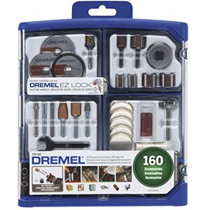 Dremel Rotary Tool Accessory Kit- 710-08- 160 Accessories- EZ Lock Technology- 1/8 inch Shank- Cutting Bits, Polishing Wheel and Compound, Sanding Disc and Drum, Carving, Sharpening, and Engraving Dremel Rotary Tool Accessory Kit- 710-08- 160 Accessories- EZ Lock Technology- 1/8 inch Shank- Cutting Bits, Polishing Wheel and Compound, Sanding Disc and Drum, Carving, Sharpening, and Engraving