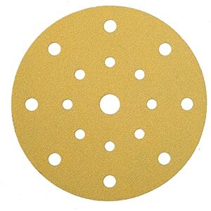 Mirka Gold Universal Sanding Paper Ø 150mm Grip 17-hole/grit P80, 100 pcs/For sanding plaster, putty, chipboard, wood, lacquer Mirka Gold Universal Sanding Paper Ø 150mm Grip 17-hole/grit P80, 100 pcs/For sanding plaster, putty, chipboard, wood, lacquer