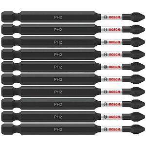 Bosch ITPH235B 10-Pack 3-1/2 in. Phillips #2 Impact Tough Screwdriving Power Bits Bosch ITPH235B 10-Pack 3-1/2 in. Phillips #2 Impact Tough Screwdriving Power Bits