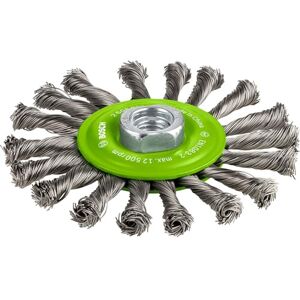 Bosch 1x PRO Stainless Steel Longlife Wire Wheel, Knotted Wire for Small Angle Grinder and M14 Thread (for Non-ferrous metals, Steel, Ø 115 mm, Professional Accessory Small Angle Grinder) Bosch 1x PRO Stainless Steel Longlife Wire Wheel, Knotted Wire for Small Angle Grinder and M14 Thread (for Non-ferrous metals, Steel, Ø 115 mm, Professional Accessory Small Angle Grinder)