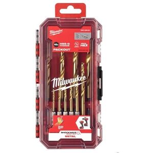 Milwaukee Metal Drill Set - 10 Pieces, Titanium Coated, Impact Ready Milwaukee Metal Drill Set - 10 Pieces, Titanium Coated, Impact Ready