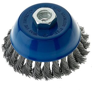 Mercer Industries 189060 Knot Cup Brush, 4" x 5/8"-11, for Angle Grinders, Stainless Steel Mercer Industries 189060 Knot Cup Brush, 4" x 5/8"-11, for Angle Grinders, Stainless Steel