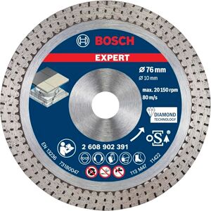 Bosch 1x Expert Hard Ceramic Diamond Cutting Disc for Mini Angle Grinders, Bore 10 mm (for Hard Ceramic Tiles, Hard Stone, Ø 76 mm, Professional Accessory Mini Angle Grinder) Bosch 1x Expert Hard Ceramic Diamond Cutting Disc for Mini Angle Grinders, Bore 10 mm (for Hard Ceramic Tiles, Hard Stone, Ø 76 mm, Professional Accessory Mini Angle Grinder)