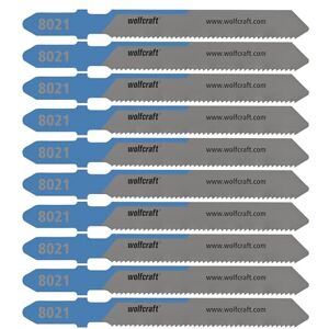 Wolfcraft 10 Jigsaw Blade -Fine Cuts -HSS Blade with T-Shank – Ideal for Sheet Steel and Non-Ferrous Heavy Metals Cutting Depth 3mm 8021100 Wolfcraft 10 Jigsaw Blade -Fine Cuts -HSS Blade with T-Shank – Ideal for Sheet Steel and Non-Ferrous Heavy Metals Cutting Depth 3mm 8021100