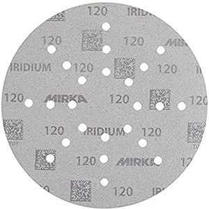 Mirka Iridium Sandpaper Ø 225mm Hook & loop, Grit 120/25 pcs/For drywall sanders, wall and ceiling sanders/Sanding of paint, putty, primer, wood, steel, mineral materials Mirka Iridium Sandpaper Ø 225mm Hook & loop, Grit 120/25 pcs/For drywall sanders, wall and ceiling sanders/Sanding of paint, putty, primer, wood, steel, mineral materials