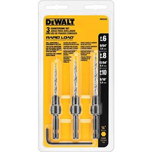 DeWalt Countersink Drill Bit Set #6, 8, 10, 3-Piece (DW2535) DeWalt Countersink Drill Bit Set #6, 8, 10, 3-Piece (DW2535)
