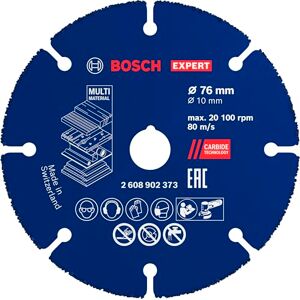 Bosch 1x Expert Carbide Multi Wheel Cutting Disc for Mini Angle Grinders (for Hardwood, Wood with Nails, Ø 76 mm, Professional Accessory Mini Angle Grinder) Bosch 1x Expert Carbide Multi Wheel Cutting Disc for Mini Angle Grinders (for Hardwood, Wood with Nails, Ø 76 mm, Professional Accessory Mini Angle Grinder)