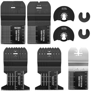 SURFOU Multi Tool Blade 32Pcs, Oscillating Saw Accessories Set for Hard Material Metal Nail Wood, Quick Release Grout Remover Kit Compatible with Ryobi, Milwaukee, Bosch, Dremel, Dewalt, Makita SURFOU Multi Tool Blade 32Pcs, Oscillating Saw Accessories Set for Hard Material Metal Nail Wood, Quick Release Grout Remover Kit Compatible with Ryobi, Milwaukee, Bosch, Dremel, Dewalt, Makita