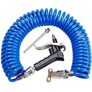 boeray Heavy Duty Truck Air Duster Blow Gun Cleaning with 9 Meter Long Coil and 2 Interchangeable Nozzle Tips- Blue Air Seat Blow Gun Kit boeray Heavy Duty Truck Air Duster Blow Gun Cleaning with 9 Meter Long Coil and 2 Interchangeable Nozzle Tips- Blue Air Seat Blow Gun Kit