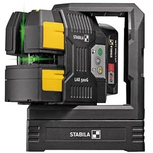Stabila 19985 LAX 500 G Cross Line & Plumb Point Laser Level – 12V Li-ion, GreenBeam, Self-Leveling, 40m Range, IP54, Magnetic Mount, Carry Case Included Stabila 19985 LAX 500 G Cross Line & Plumb Point Laser Level – 12V Li-ion, GreenBeam, Self-Leveling, 40m Range, IP54, Magnetic Mount, Carry Case Included