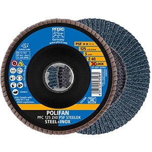 PFERD Polifan Serrated Washer, 125 mm, Z40, X-Lock (22.23 mm), PSF Steelox, 67664126 for High Economy Thanks to Aggressive Machining and Good Service Life PFERD Polifan Serrated Washer, 125 mm, Z40, X-Lock (22.23 mm), PSF Steelox, 67664126 for High Economy Thanks to Aggressive Machining and Good Service Life