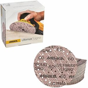 Mirka Ultimax Ligno Ø 150mm sanding discs Hook & Loop Multifit/grit 60/50 pieces/multi-perforation/for sanding wooden surfaces Mirka Ultimax Ligno Ø 150mm sanding discs Hook & Loop Multifit/grit 60/50 pieces/multi-perforation/for sanding wooden surfaces